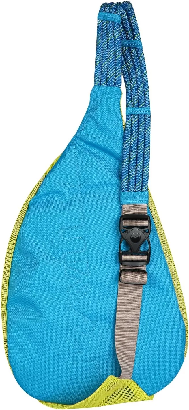 KAVU Beach Rope Bag Mesh Crossbody Sling Backpack - Key Lime