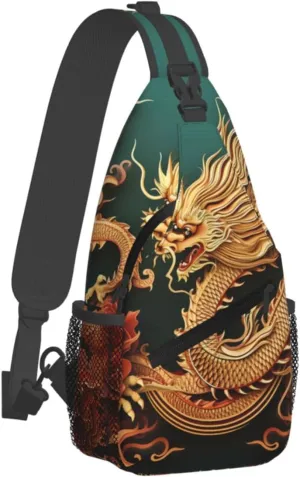 KHiry Sling Bag for Women Men Crossbody Bag Small Sling Backpack Opossum and Roses Chest Bag Hiking Daypack