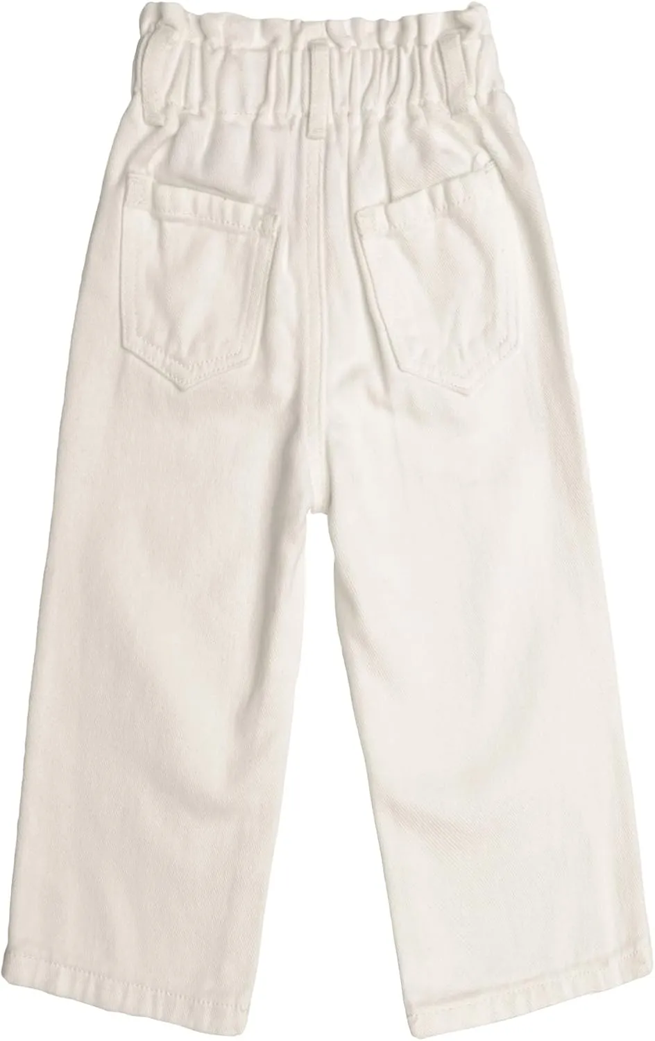 KIDSCOOL SPACE Baby Girls Boys Jeans, 12M-5T Little Kids Ribbed Waist with D-Rings Denim Pants