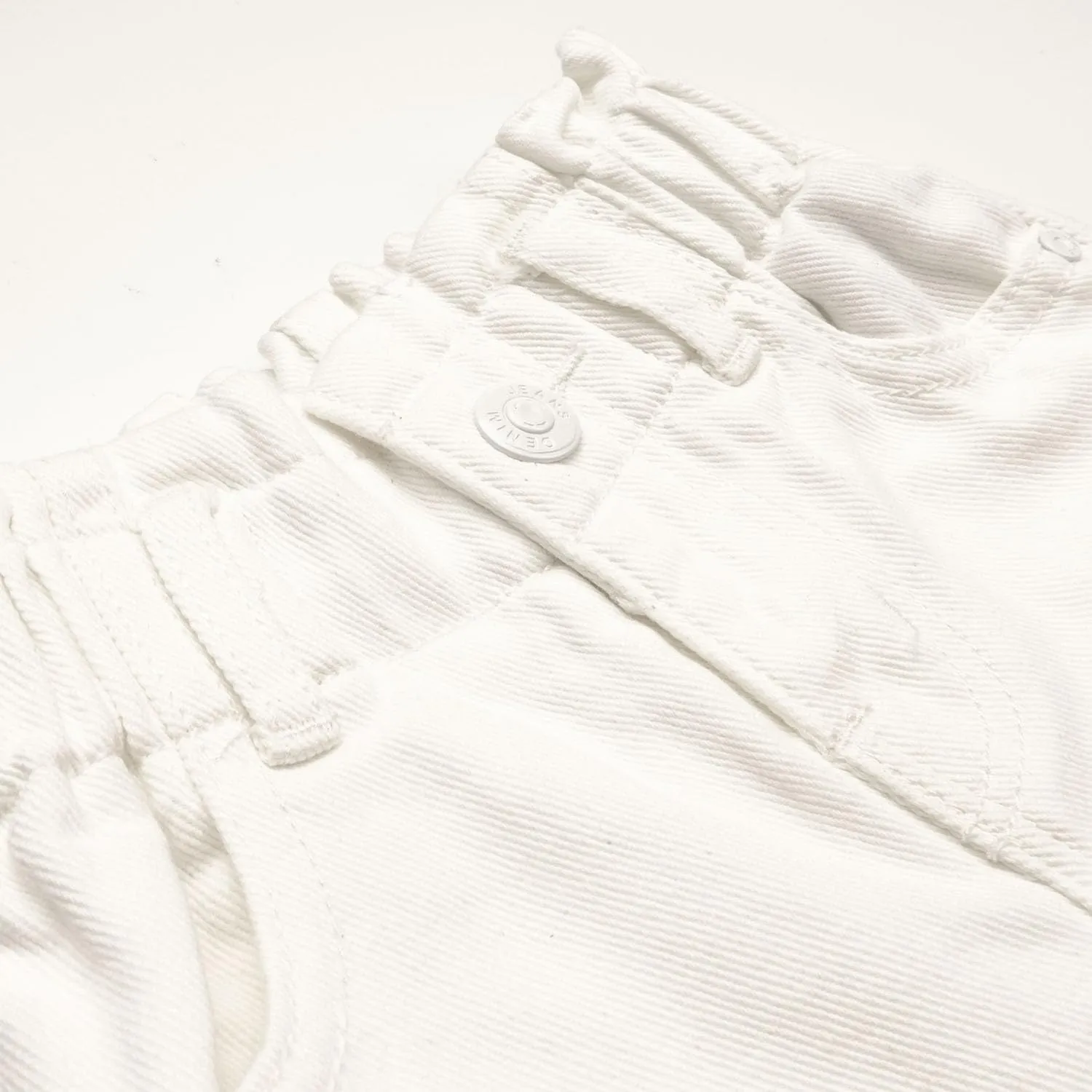 KIDSCOOL SPACE Baby Girls Boys Jeans, 12M-5T Little Kids Ribbed Waist with D-Rings Denim Pants