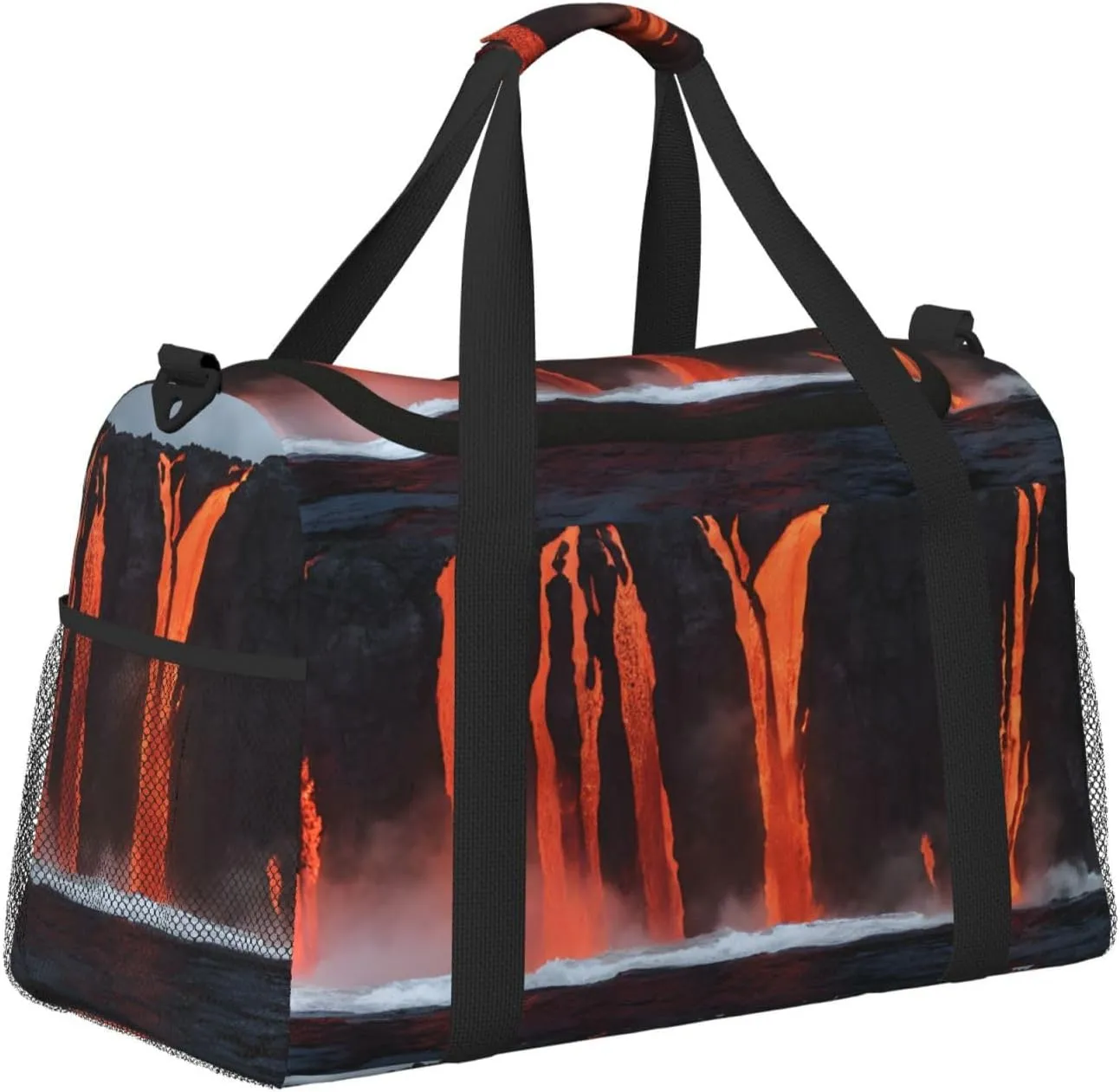 Kilauea Volcano Durable Portable Crossbody Travel Bag, A Good Companion For Long-Distance Travel