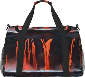 Kilauea Volcano Durable Portable Crossbody Travel Bag, A Good Companion For Long-Distance Travel