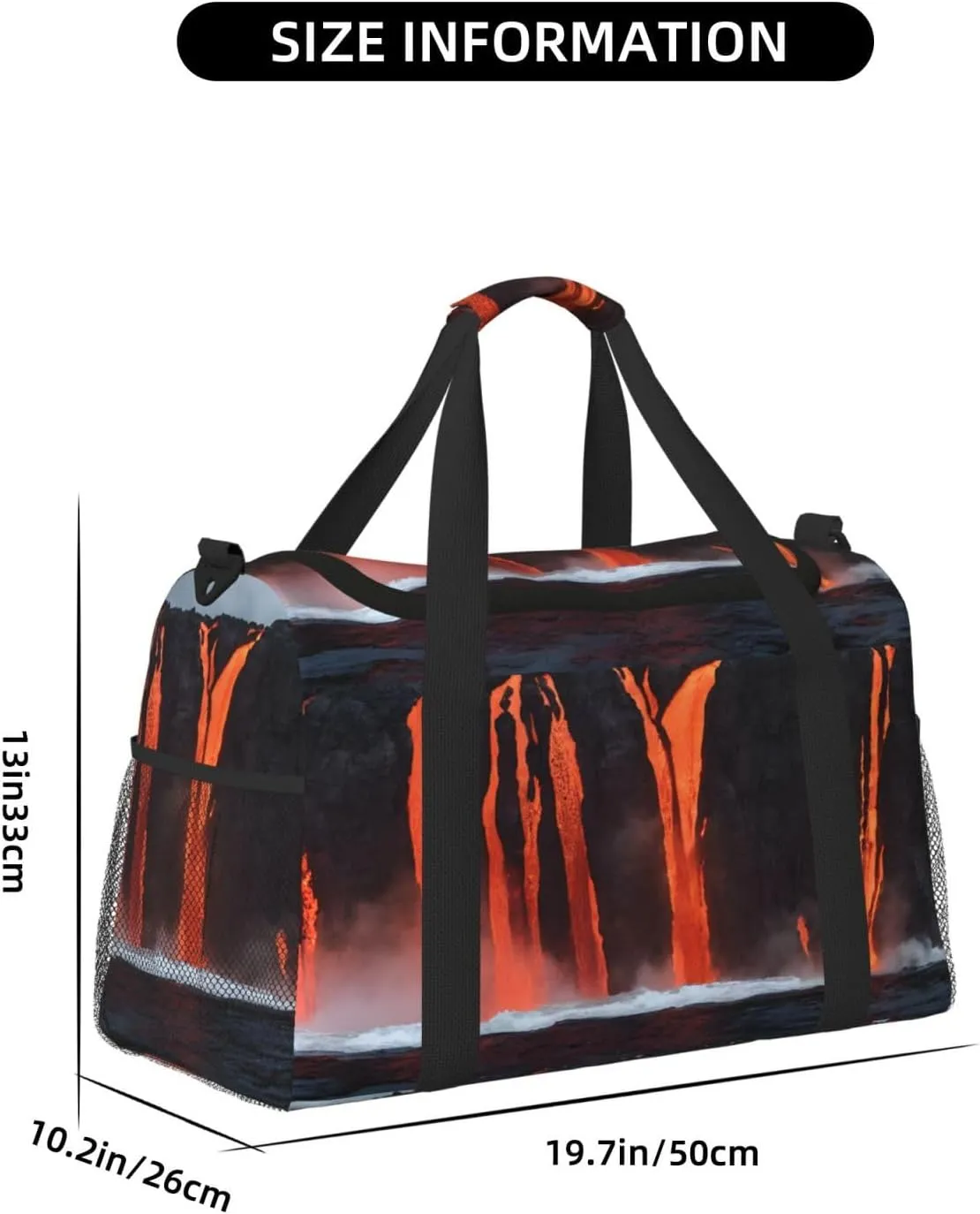 Kilauea Volcano Durable Portable Crossbody Travel Bag, A Good Companion For Long-Distance Travel