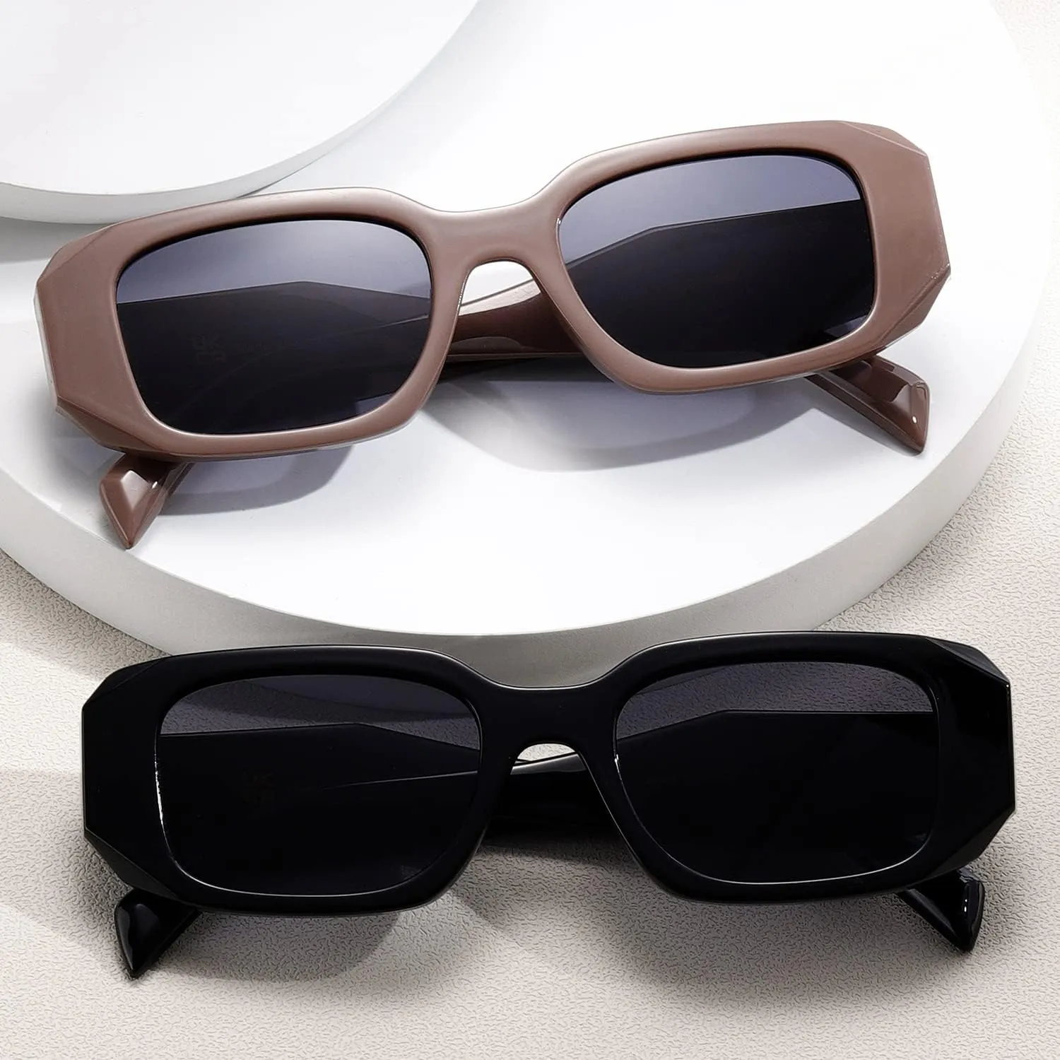 kimorn Rectangle Sunglasses for Women Men Trendy Retro Trendy Sun Glasses 90’s Vintage Square Frame K1307