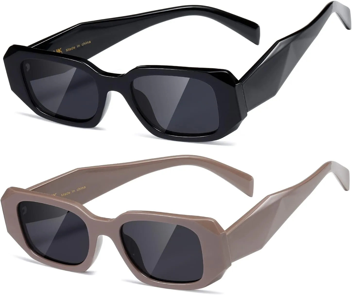 kimorn Rectangle Sunglasses for Women Men Trendy Retro Trendy Sun Glasses 90’s Vintage Square Frame K1307