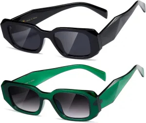 kimorn Rectangle Sunglasses for Women Men Trendy Retro Trendy Sun Glasses 90’s Vintage Square Frame K1307