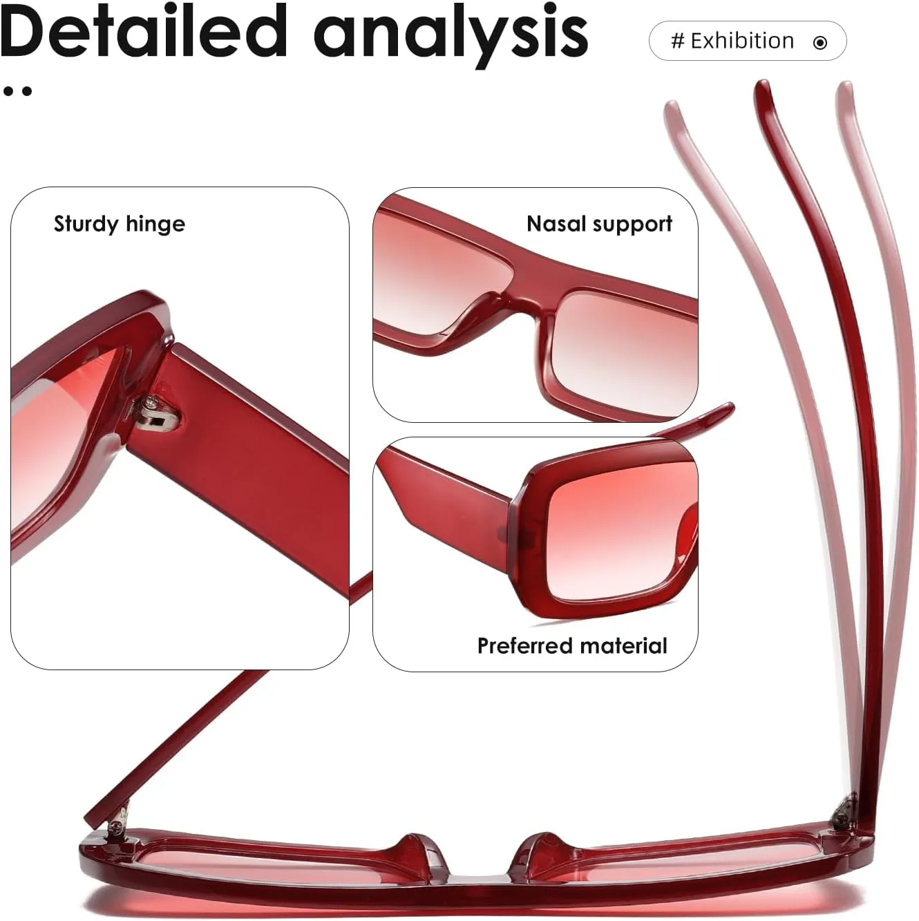 kimorn Sunglasses Womens Men Trendy Retro Sun Glasses Oversize Square Frame Shades K1571