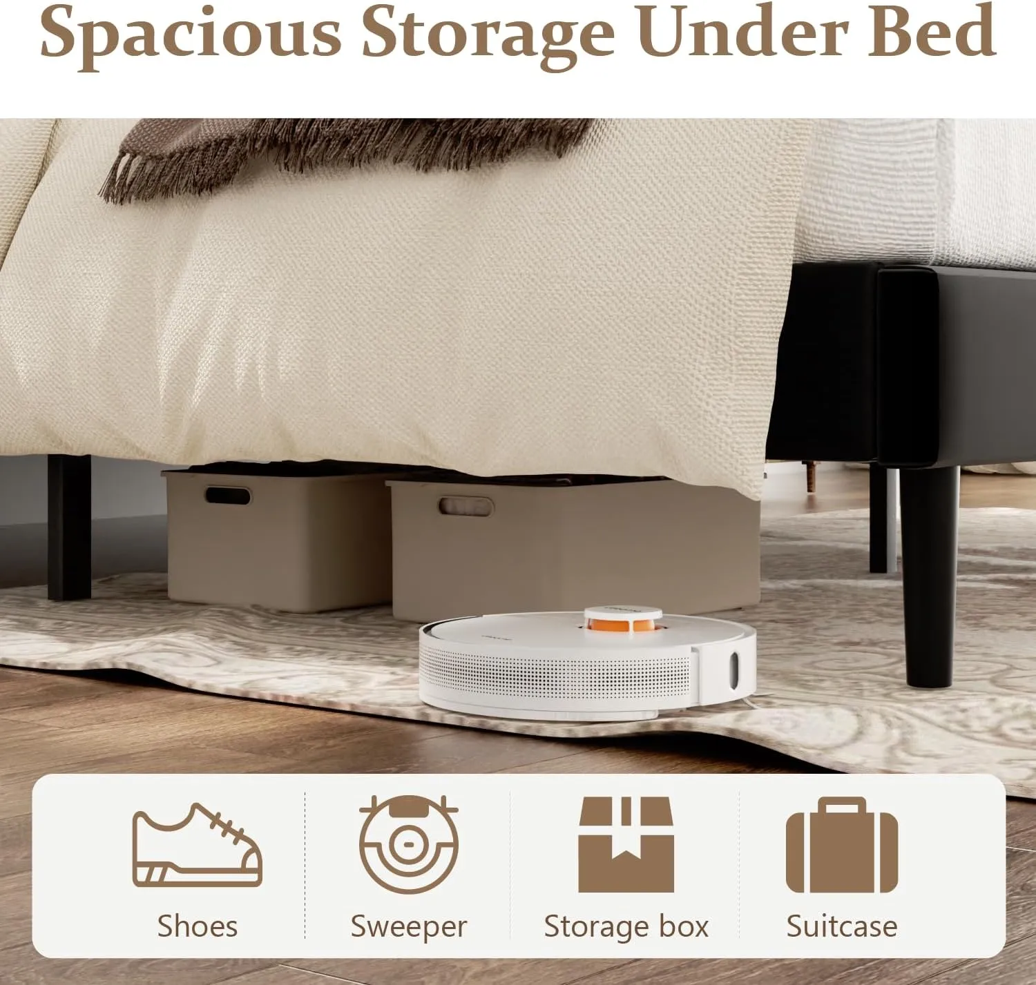 King Size Bed Frame with Headboard, Platform Bed Frame with Velvet Upholstered Button Tufted Headboard, Wood Slats Support, No Box Spring Needed, Mattress Foundation, Easy Assembly, Black
