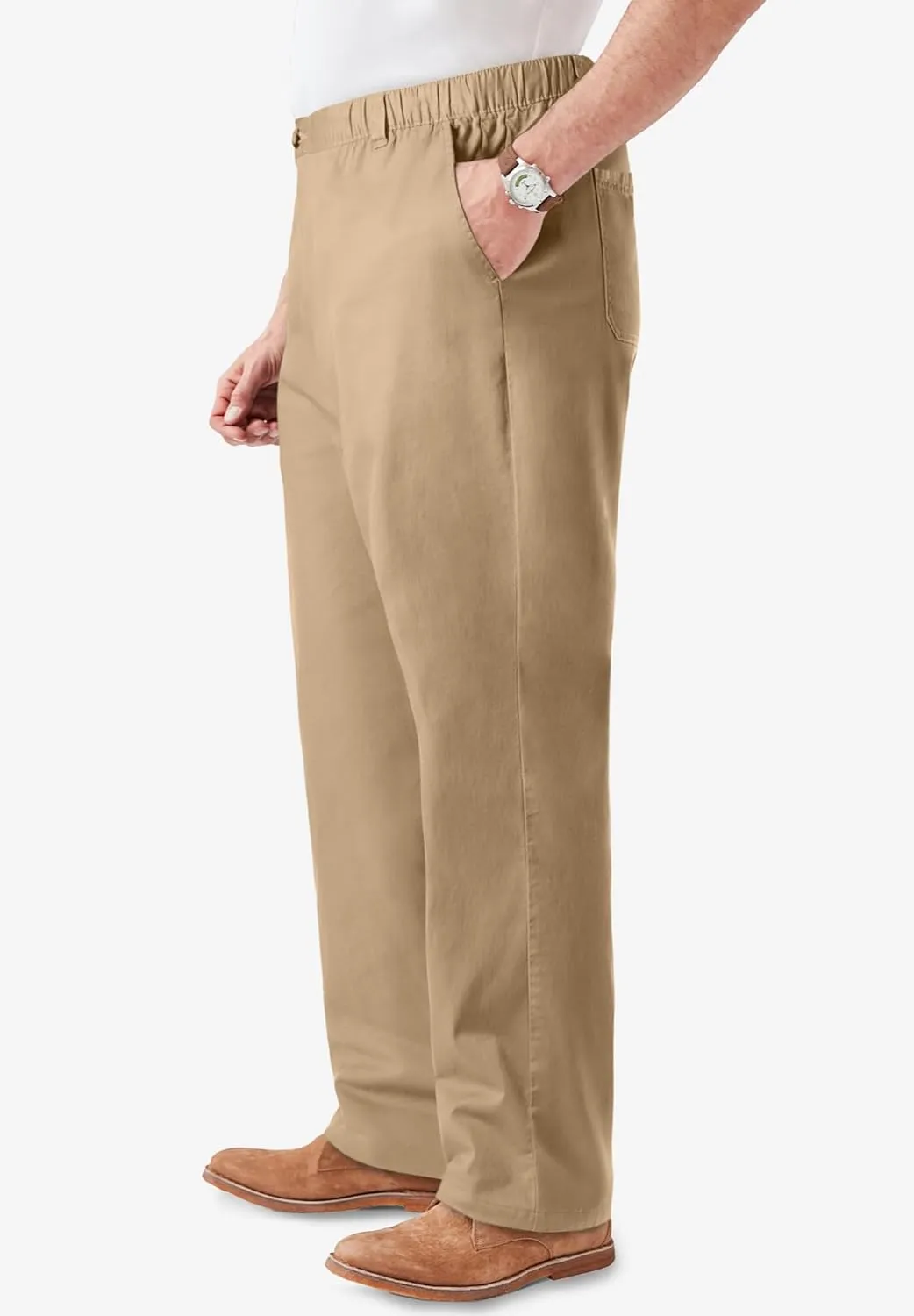 KingSize Men's Big & Tall Knockarounds Full-Elastic Waist Pants