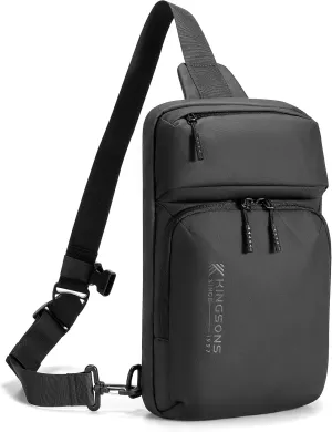 Kingsons Small Sling Bag,Trendy Crossbody Bag Lightweight Waterproof Sling Backpack Shoulder Bag for Men and Women