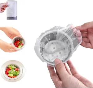 Kitchen Sink Drain Strainer Mesh Bag,Disposable Sink Net Strainer Filter Bags for Sink Drain,for Collecting Kitchen Food Waste Leftover Garbage,Fits Most Sinks (500Pcs)