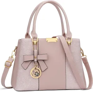 KKXIU 3 Zippered Compartments Purses and Handbags for Women Top Handle Satchel Shoulder Ladies Bags