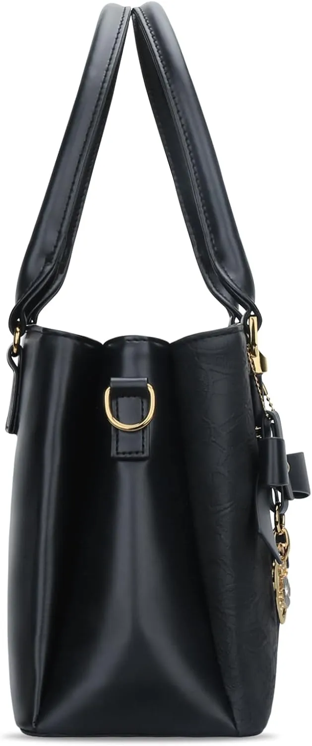 KKXIU 3 Zippered Compartments Purses and Handbags for Women Top Handle Satchel Shoulder Ladies Bags