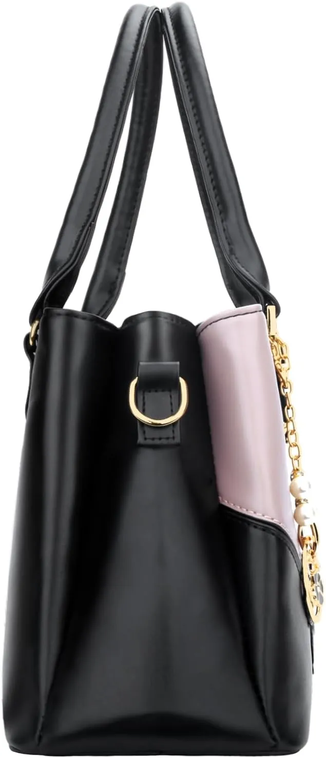 KKXIU 3 Zippered Compartments Purses and Handbags for Women Top Handle Satchel Shoulder Ladies Bags