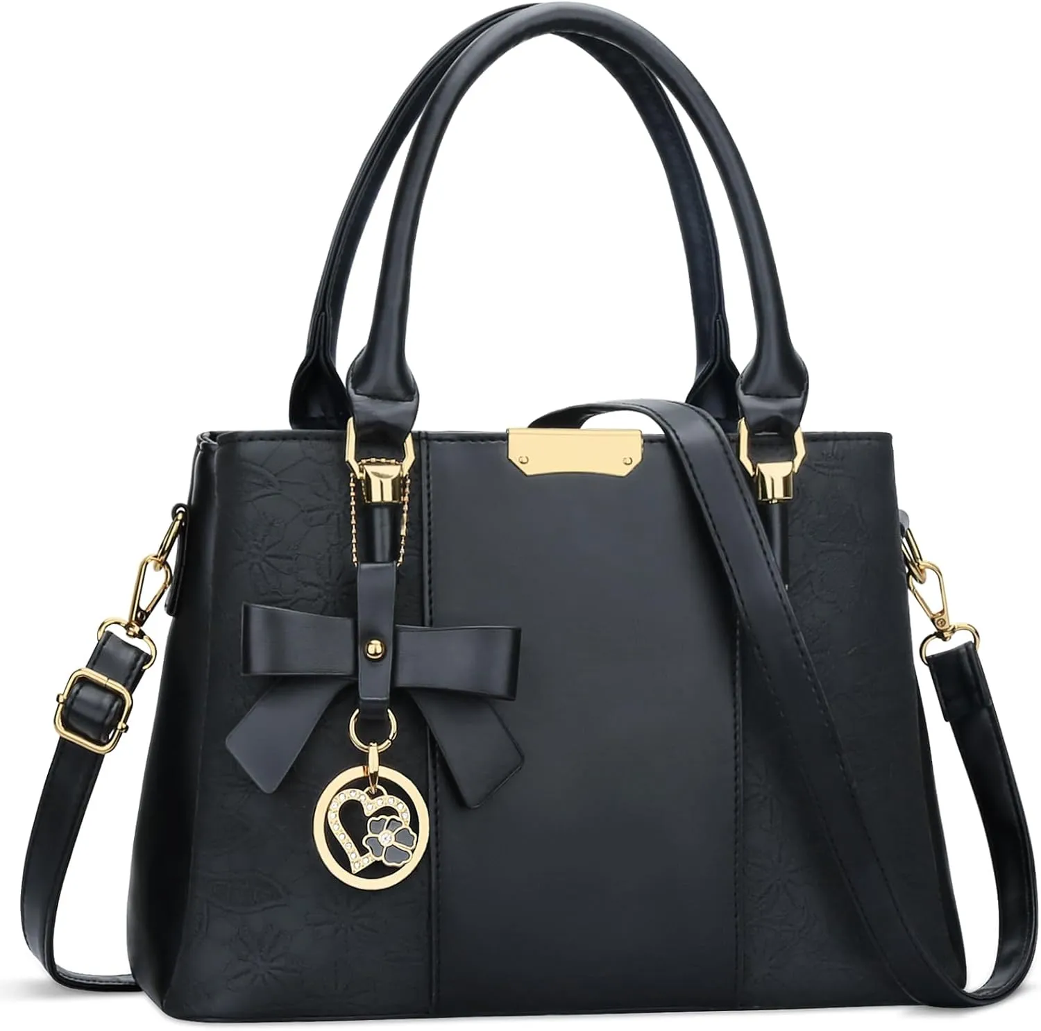 KKXIU 3 Zippered Compartments Purses and Handbags for Women Top Handle Satchel Shoulder Ladies Bags