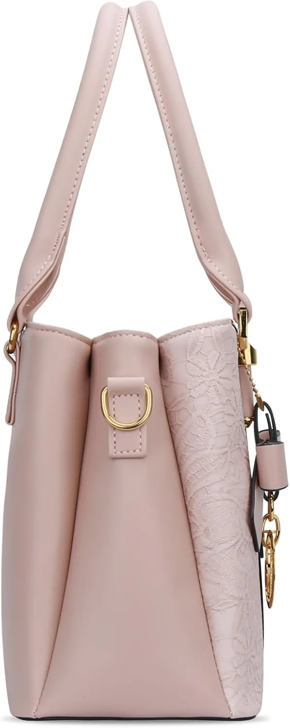 KKXIU 3 Zippered Compartments Purses and Handbags for Women Top Handle Satchel Shoulder Ladies Bags