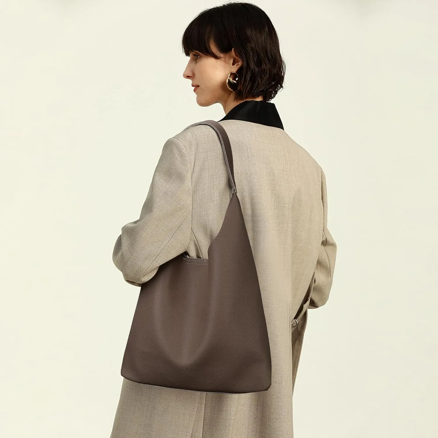 KKXIU Hobo Bags for Women Soft Vegan Leather Tote Purse Bag Slouchy Shoulder Handbag