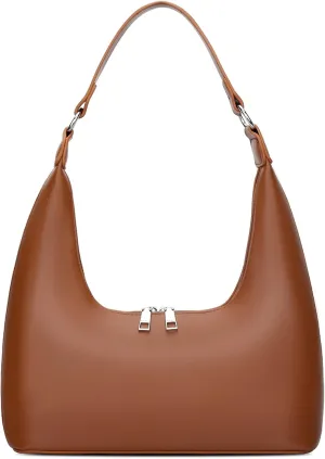 KKXIU Shoulder Bags for Women, Underarm Hobo Handbag Clutch Crossbody Purse with Removable Strap and Zipper Closure