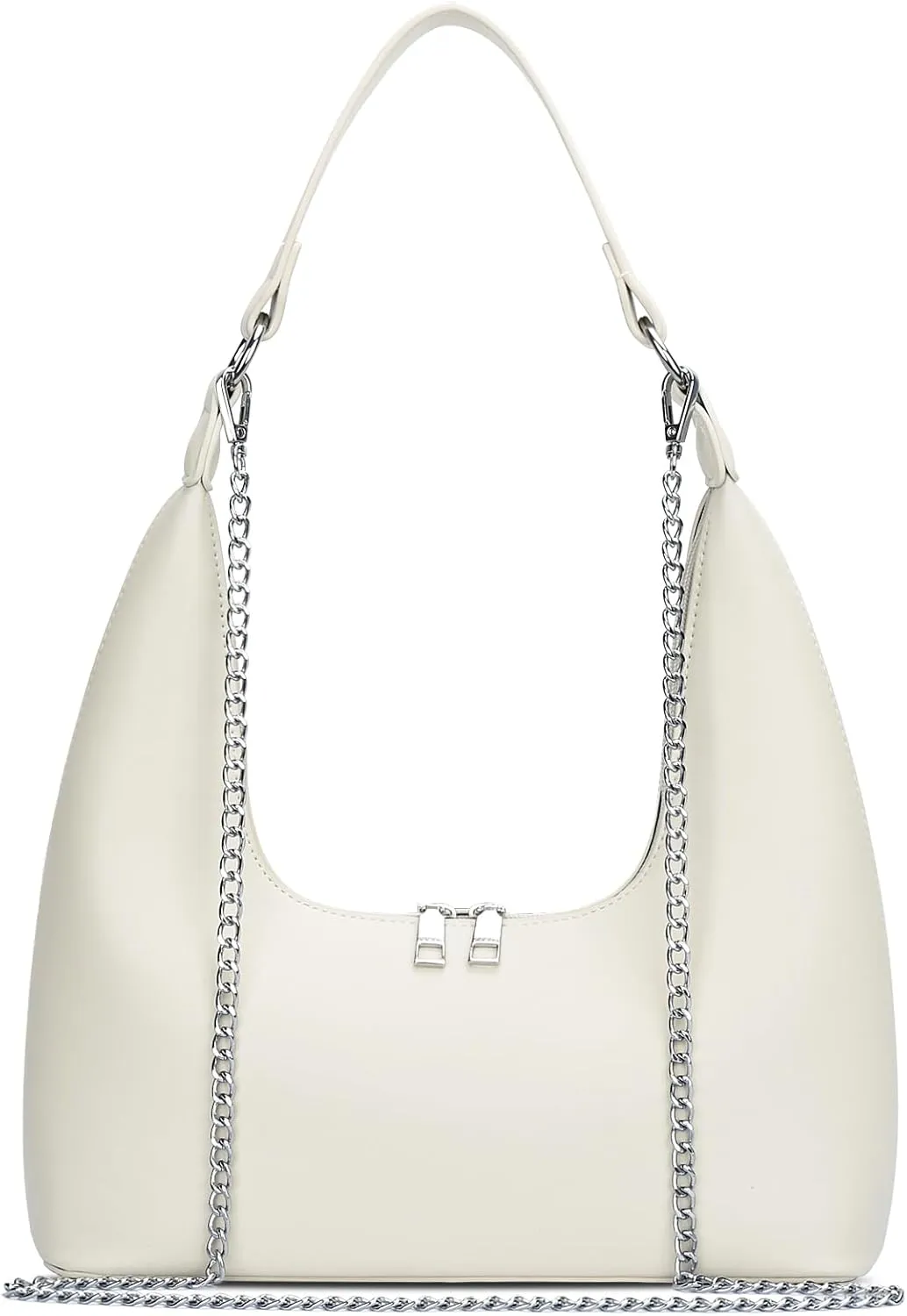KKXIU Shoulder Bags for Women, Underarm Hobo Handbag Clutch Crossbody Purse with Removable Strap and Zipper Closure