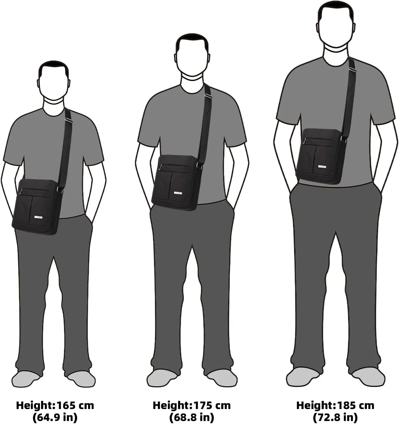 KL928 Men's Messenger Bag - Crossbody Shoulder Bags Travel Bag Man Purse Casual Sling Pack for Work Business