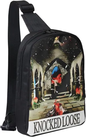 Knocked Music Loose Crossbody Bags for Women Men, Travel Hiking Sling Bag, Lightweight Handbag, Chest Purse Backpack