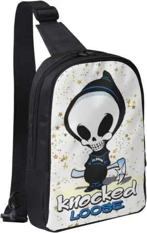Knocked Music Loose Crossbody Bags for Women Men, Travel Hiking Sling Bag, Lightweight Handbag, Chest Purse Backpack