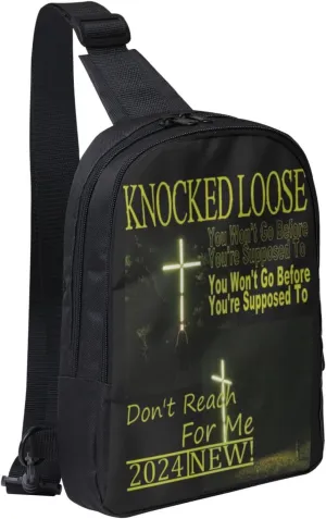 Knocked Music Loose Crossbody Bags for Women Men, Travel Hiking Sling Bag, Lightweight Handbag, Chest Purse Backpack