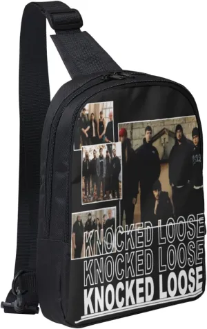Knocked Music Loose Crossbody Bags for Women Men, Travel Hiking Sling Bag, Lightweight Handbag, Chest Purse Backpack