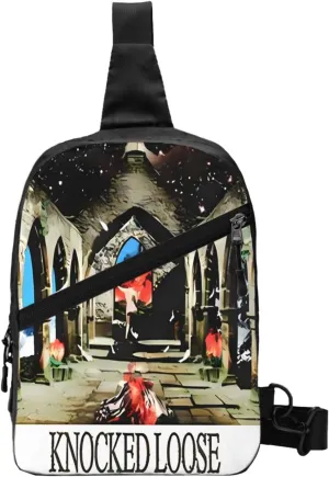 Knocked Music Loose Foldable Crossbody Sling Bags Shoulder Chest Backpack Lightweight Handbag for Cycling Hiking