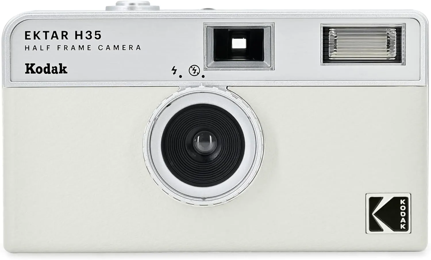 KODAK EKTAR H35 Half Frame Film Camera (Off-White, Single)