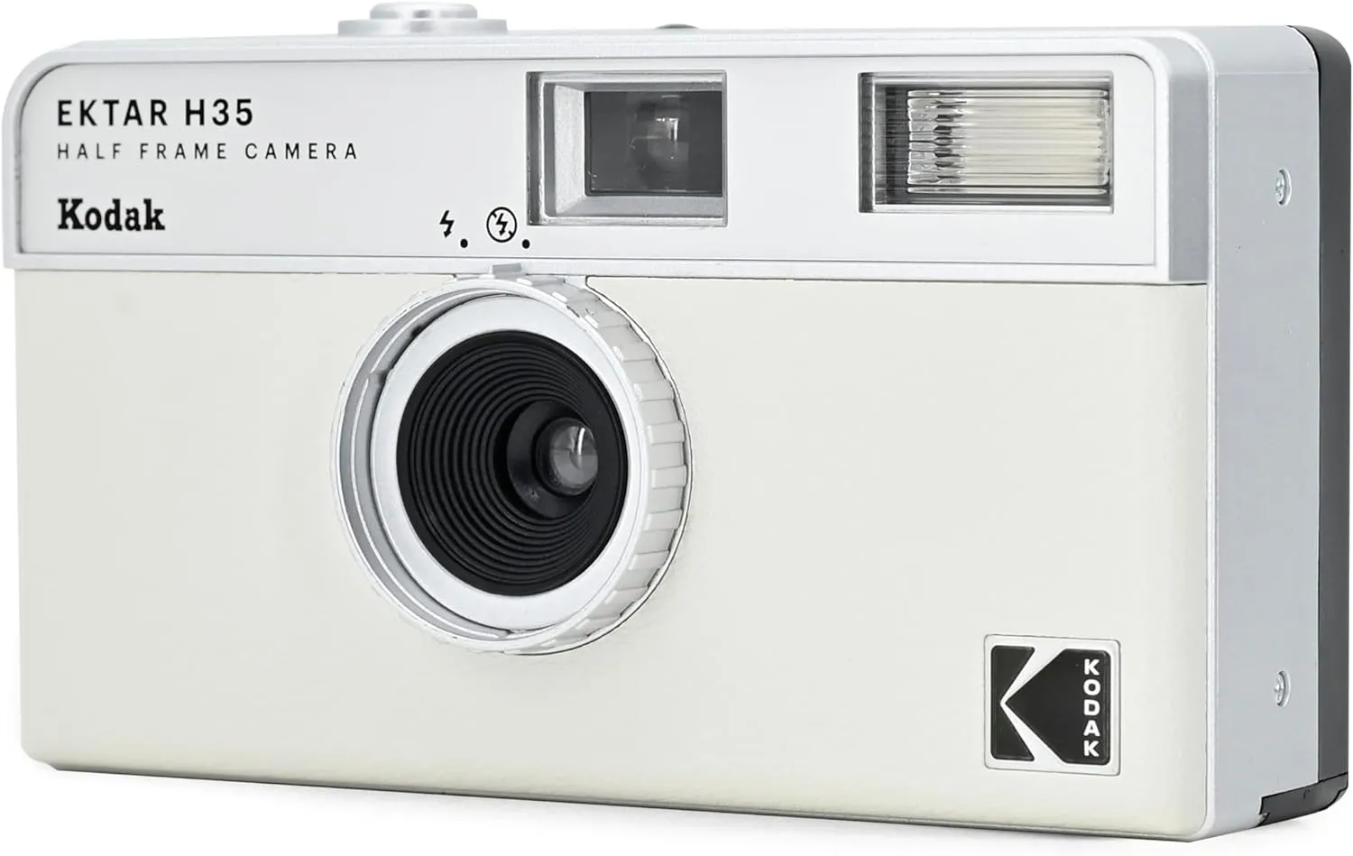 KODAK EKTAR H35 Half Frame Film Camera (Off-White, Single)