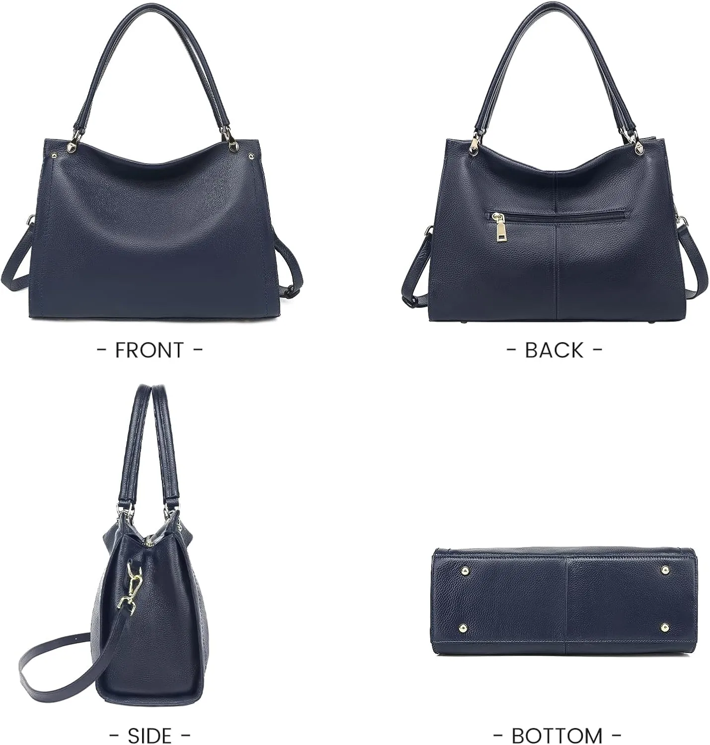 KOGTLA Women Genuine Leather Purses Handbags Tote Bag Shoulder Bag Top Handle Satchel Ladies Crossbody Hobo Bags Bucket Bag