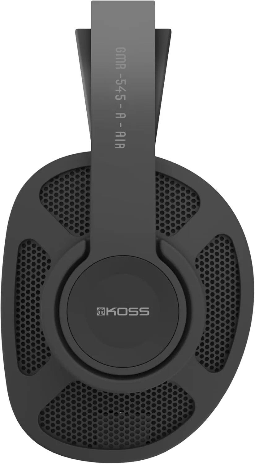 Koss GMR545-A-AIR Over-Ear Open-Back Gaming Headphones, Volume Control   Mute Switch, Detachable Boom Microphone, Ultra Lightweight and Durable Design, Black and Red