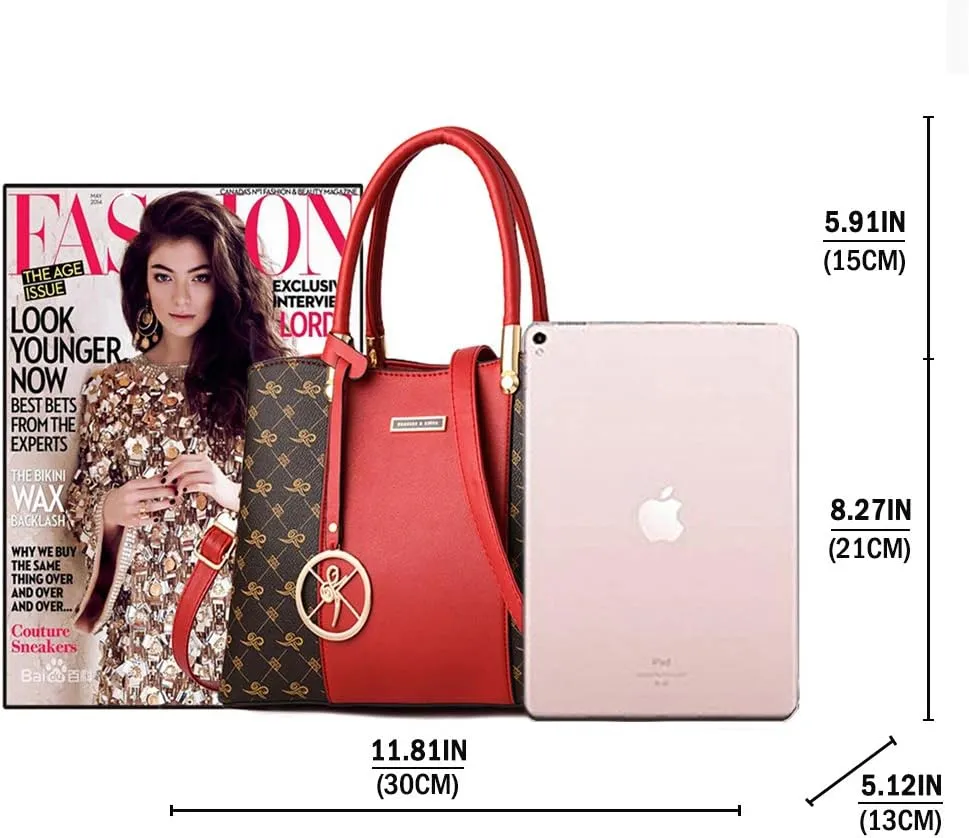 KURGOOL Women Purses and Handbags Top Handle Satchel Shoulder Bags Messenger Tote Bag for Ladie