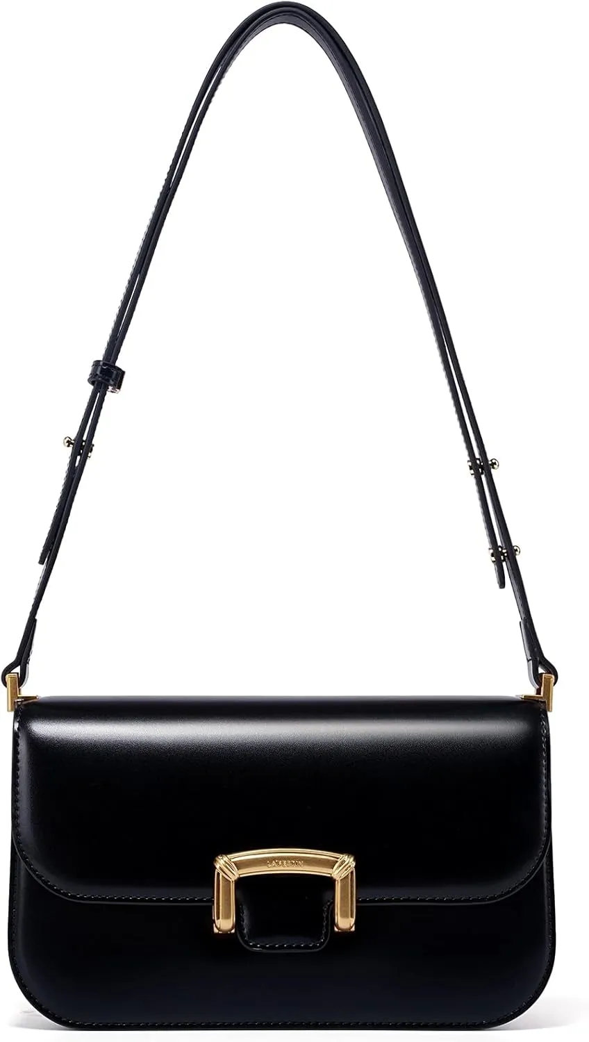 LA FESTIN Small Leather Shoulder Bag for Women - Designer Crossbody Handbag Satchel Purse with Strap for Everyday Use