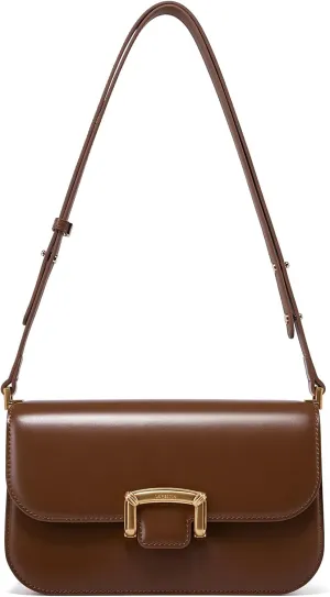 LA FESTIN Small Leather Shoulder Bag for Women - Designer Crossbody Handbag Satchel Purse with Strap for Everyday Use
