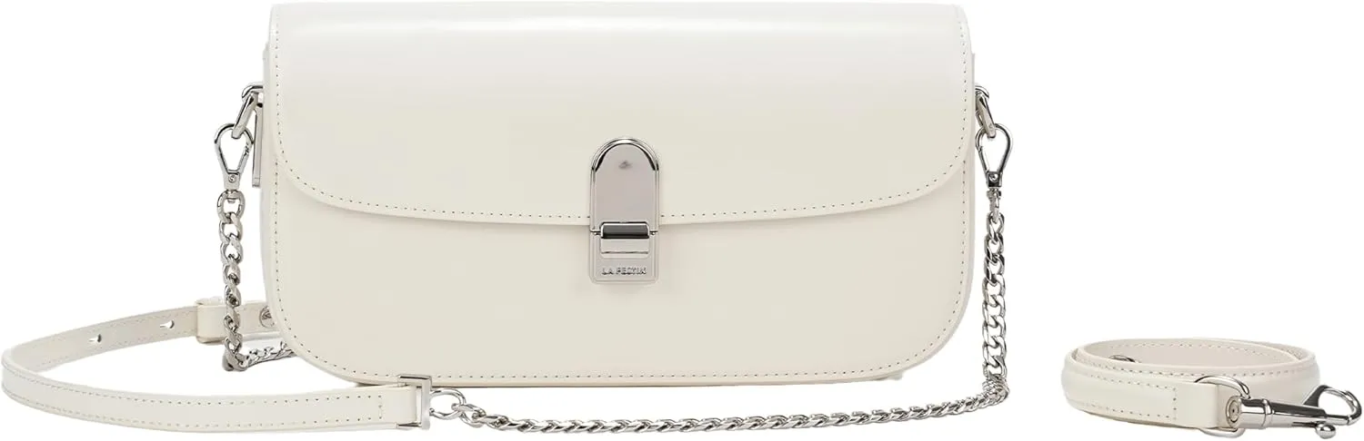 LA FESTIN Split Leather Crossbody Purses For Women With Dual Straps - Trendy Women's Shoulder Handbags Designer Satchel Bags