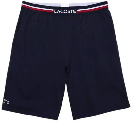 Lacoste Men's Striped Waist Long Boxer Briefs