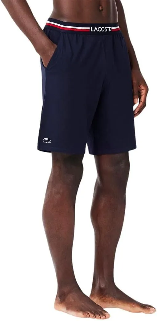 Lacoste Men's Striped Waist Long Boxer Briefs