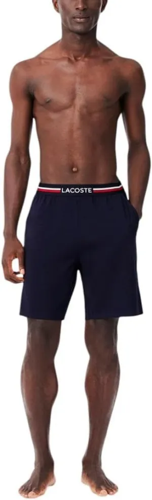 Lacoste Men's Striped Waist Long Boxer Briefs