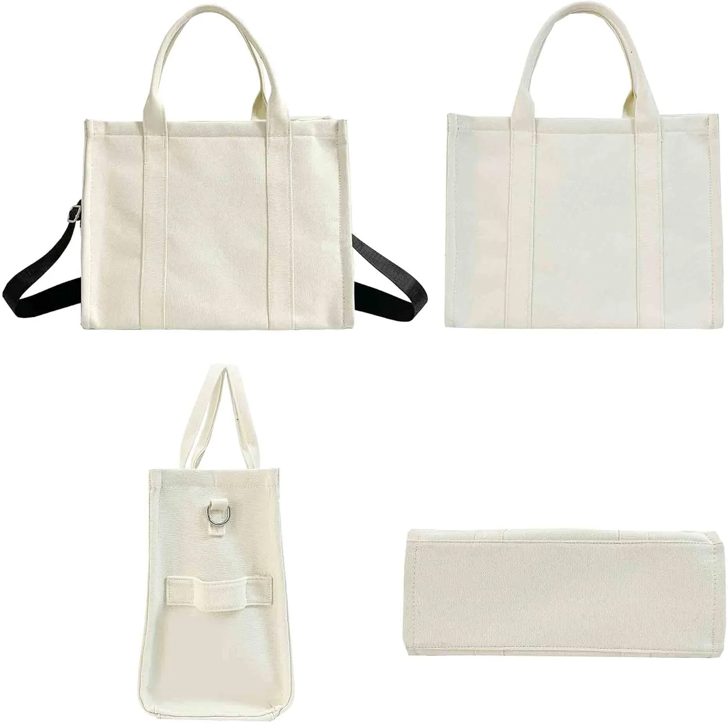 Ladies Handbags Large Capacity Tote Bags Shopping Bags Simple Tote Shoulder Bags Black Tote Bags