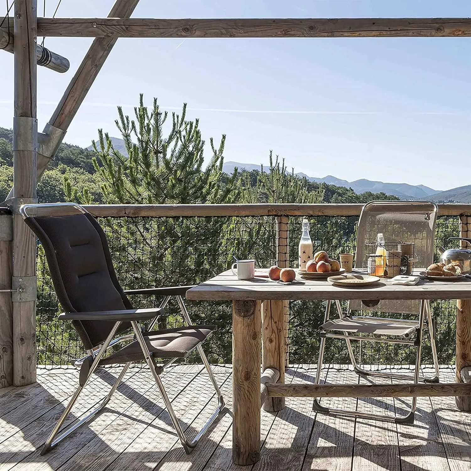 Lafuma ALU CHAM Folding Patio Chair, Taupe