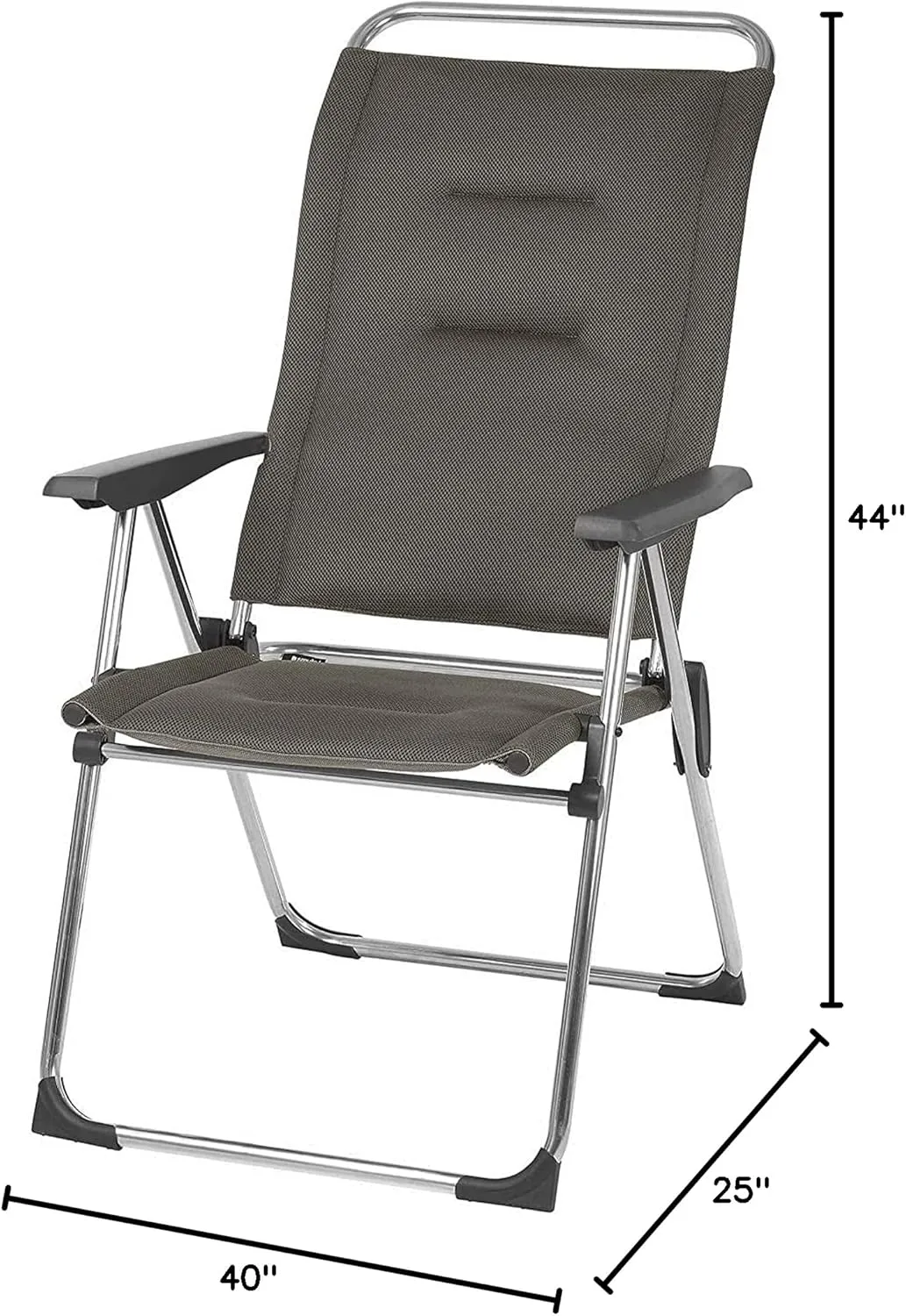 Lafuma ALU CHAM Folding Patio Chair, Taupe