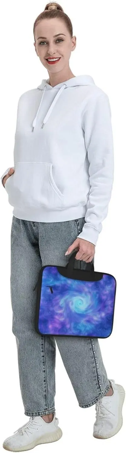 Laptop Bag Blue Purple Halo Swirl Art Painting Laptop Tote Bag Women Men Laptop Sleeve Case Lightweight Computer Bag