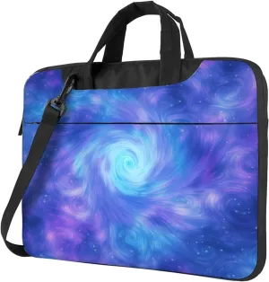 Laptop Bag Blue Purple Halo Swirl Art Painting Laptop Tote Bag Women Men Laptop Sleeve Case Lightweight Computer Bag