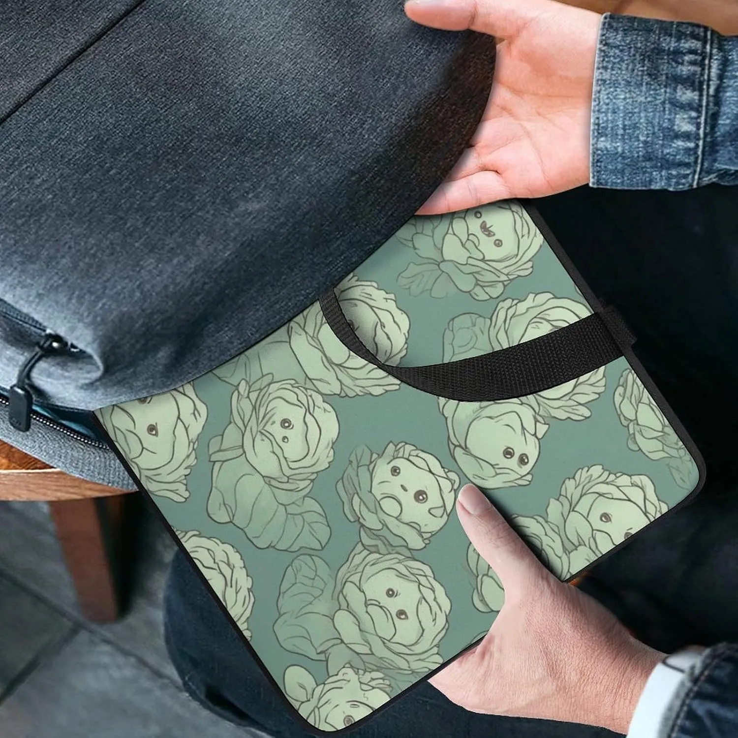 Laptop Bag Cabbage Pattern Computer Bag Laptop Sleeves Casual Briefcase for Women Men Universal 10-17 Inch