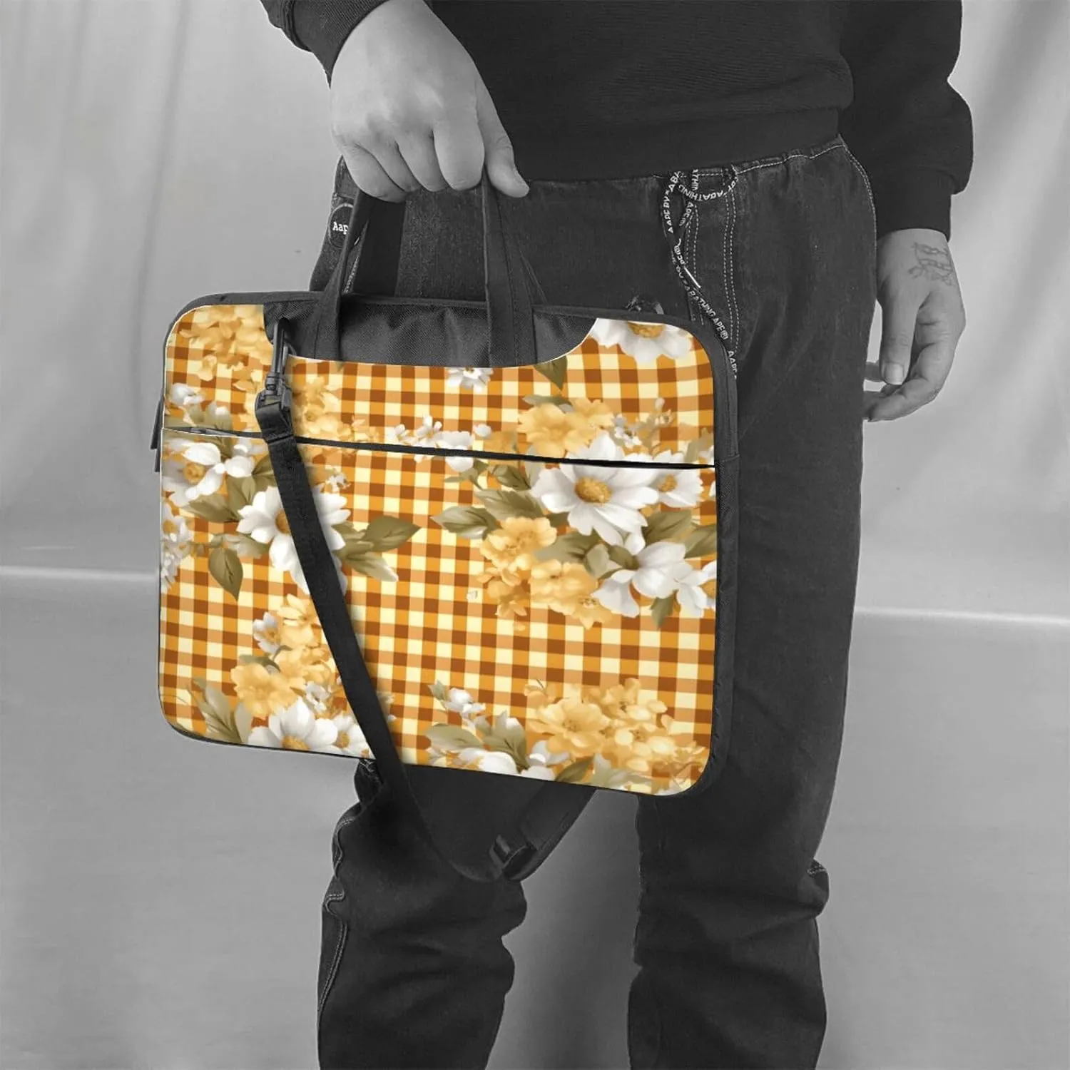 Laptop Bag Colorful Explosion Beam Laptop Tote Bag Women Men Laptop Sleeve Case Lightweight Computer Bag