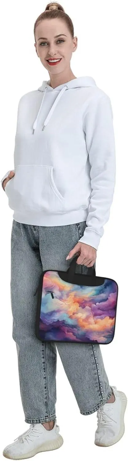 Laptop Bag Colorful Wooden Grain Board Laptop Tote Bag Women Men Laptop Sleeve Case Lightweight Computer Bag