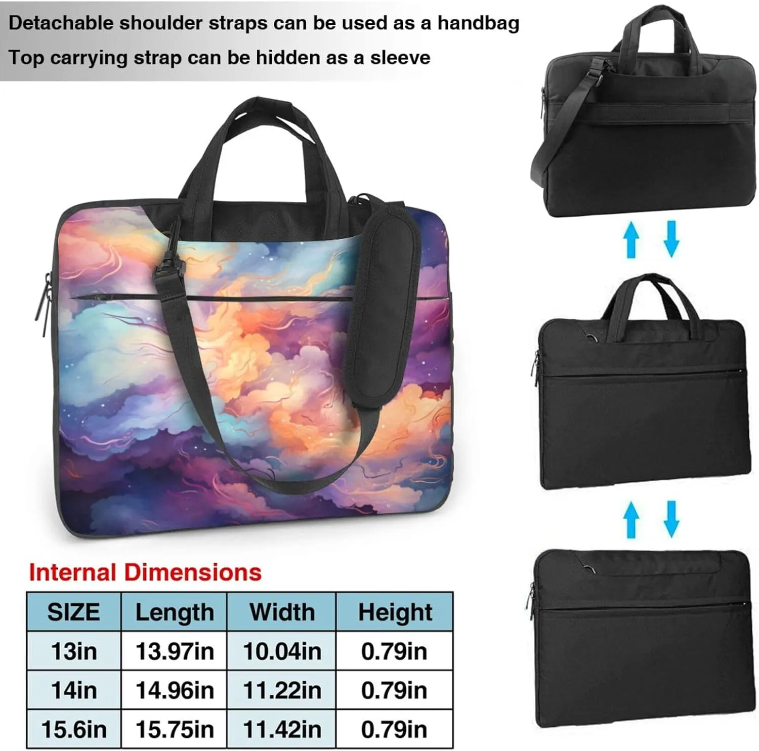 Laptop Bag Colorful Wooden Grain Board Laptop Tote Bag Women Men Laptop Sleeve Case Lightweight Computer Bag