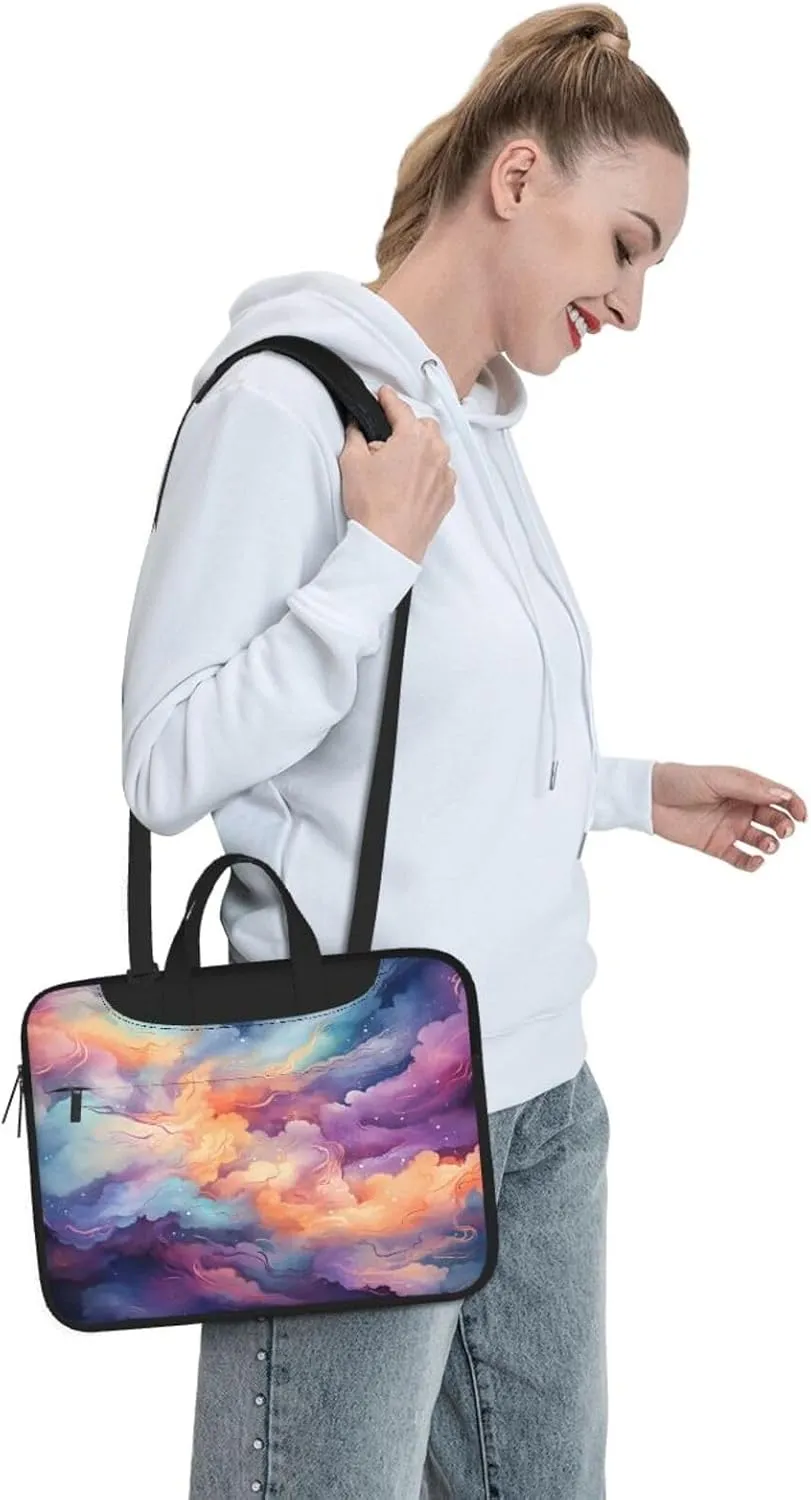 Laptop Bag Colorful Wooden Grain Board Laptop Tote Bag Women Men Laptop Sleeve Case Lightweight Computer Bag